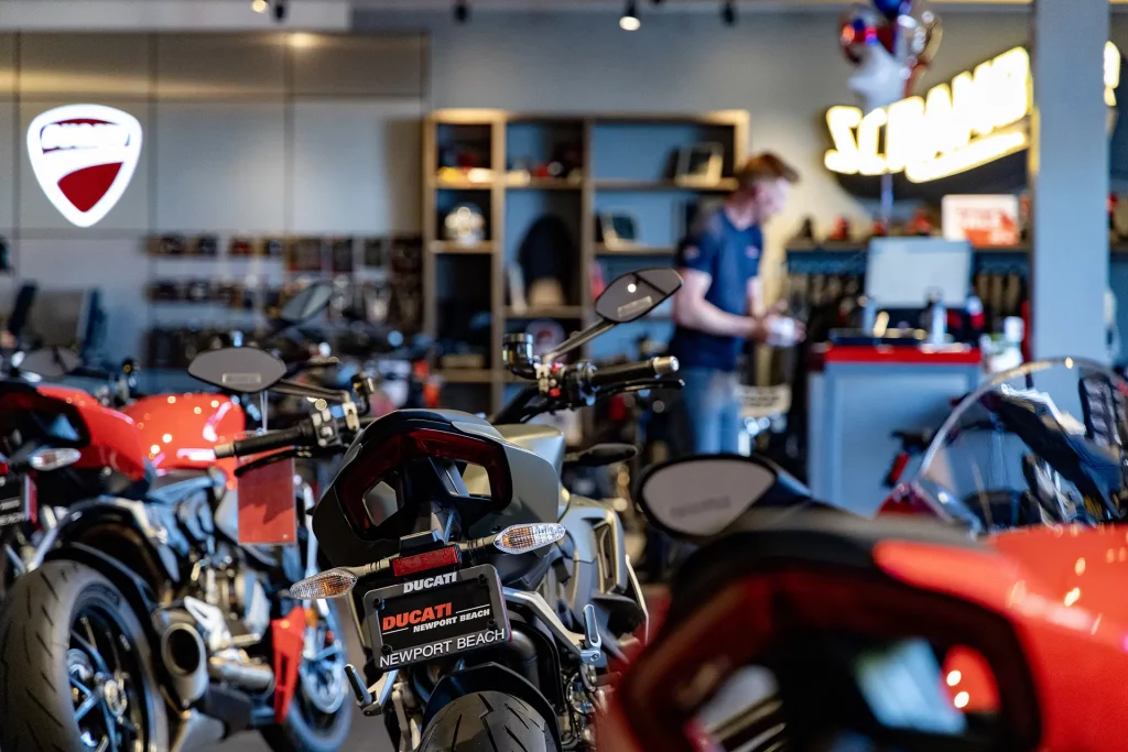 Ride with DROC: the six ways we ride 4 Ducati motorcycles on display at a Newport Beach showroom during a VIP event for Ducati Riders of Orange County