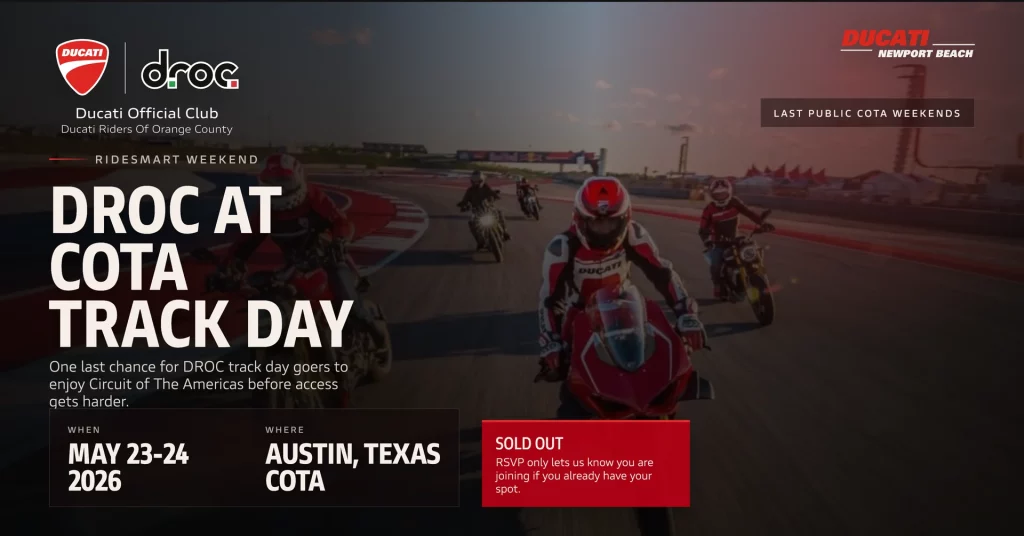 DROC at COTA Track Day 2026