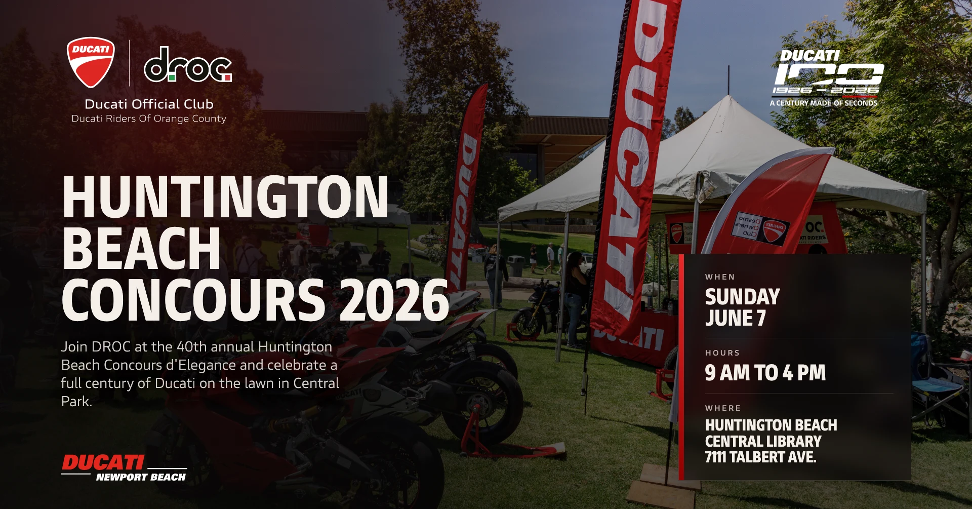 DROC at the Huntington Beach Concours d'Elegance 2026 wide poster