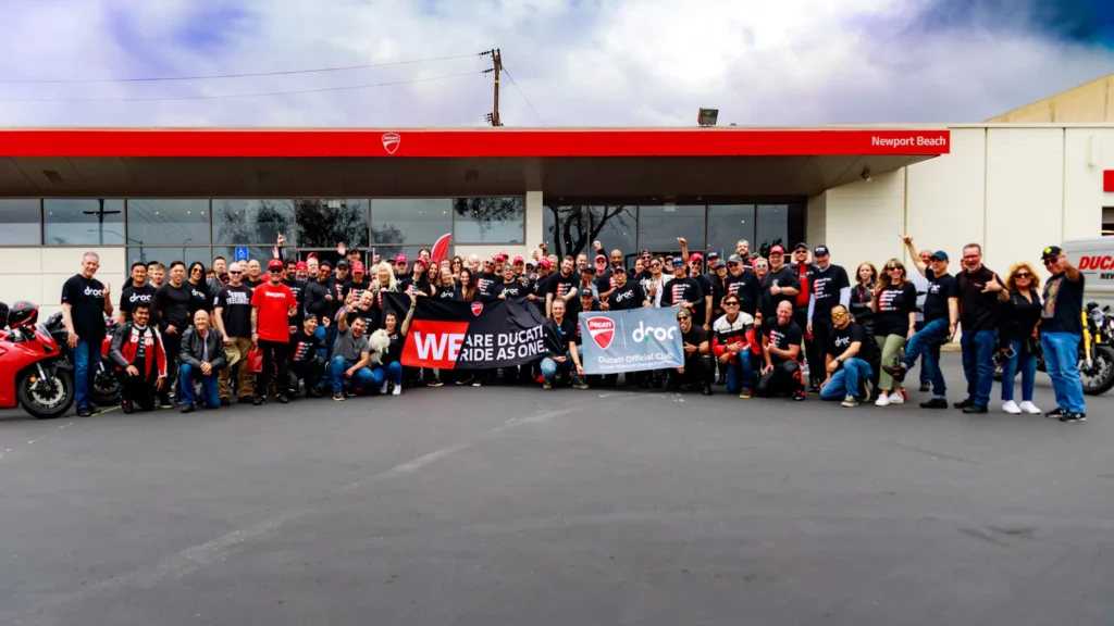 Ducati riders gather at Newport Beach, celebrating their passion